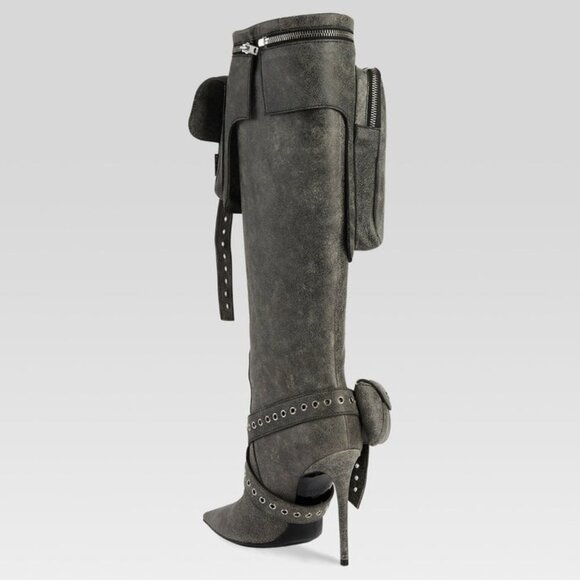 NEW retrofete Yasmine Boot in Vintage Black HEELS POCKET STORAGE LEATHER - Picture 5 of 10